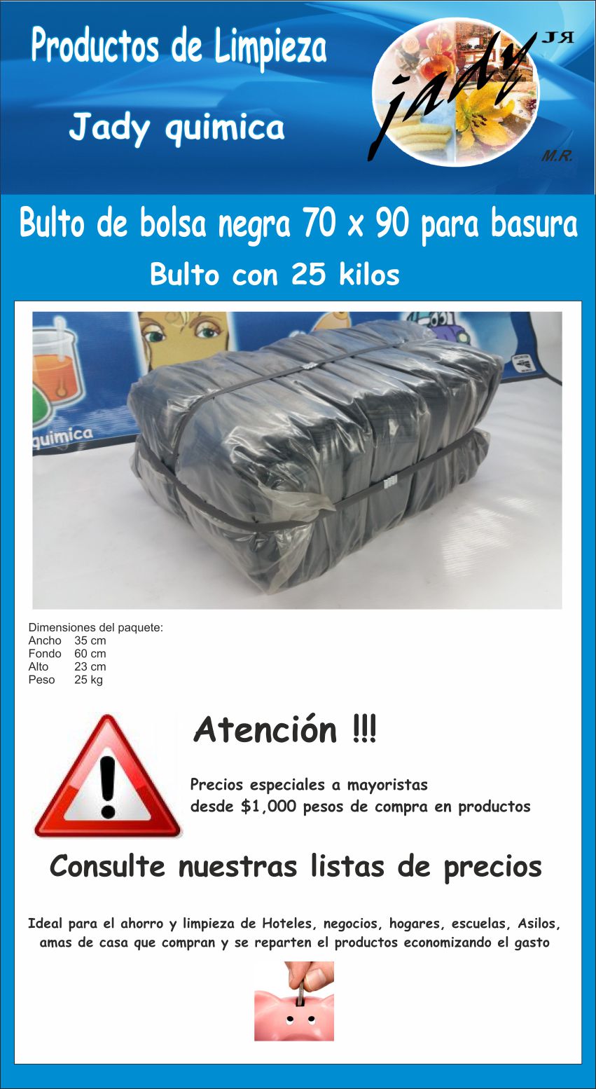 HBA Noticias - #Publicidad, BOLSAS NEGRAS PARA BASURA