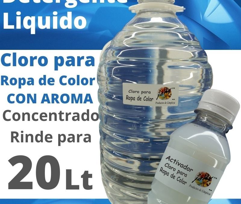 Detergente Liquido Cloro Ropa Color Con Aroma